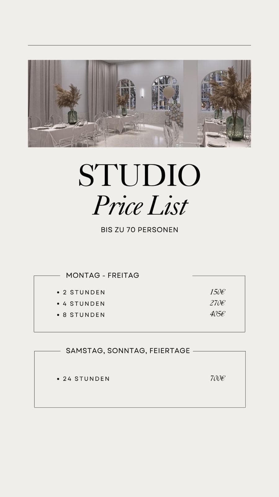 Preise Studio